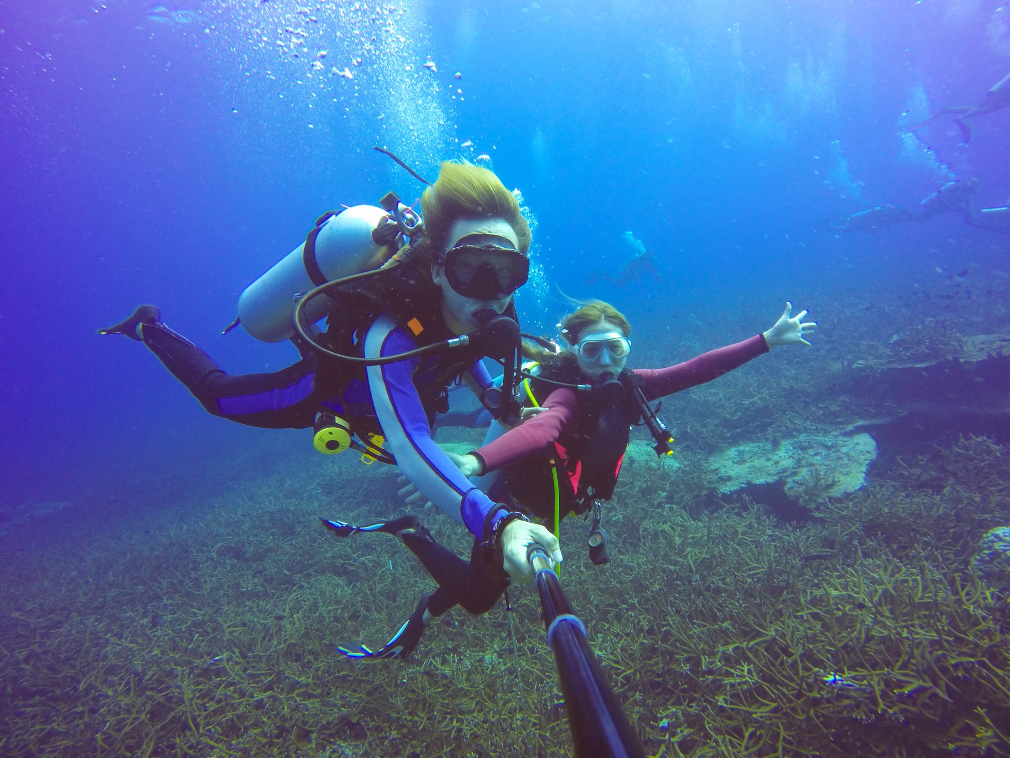 scuba diving holiday in malta - selfie video stick